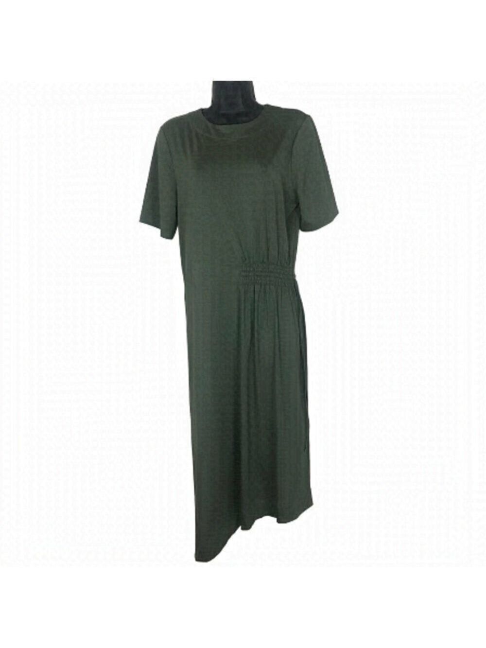 BADGLEY Mischka Olive Green Midi Dress Size S